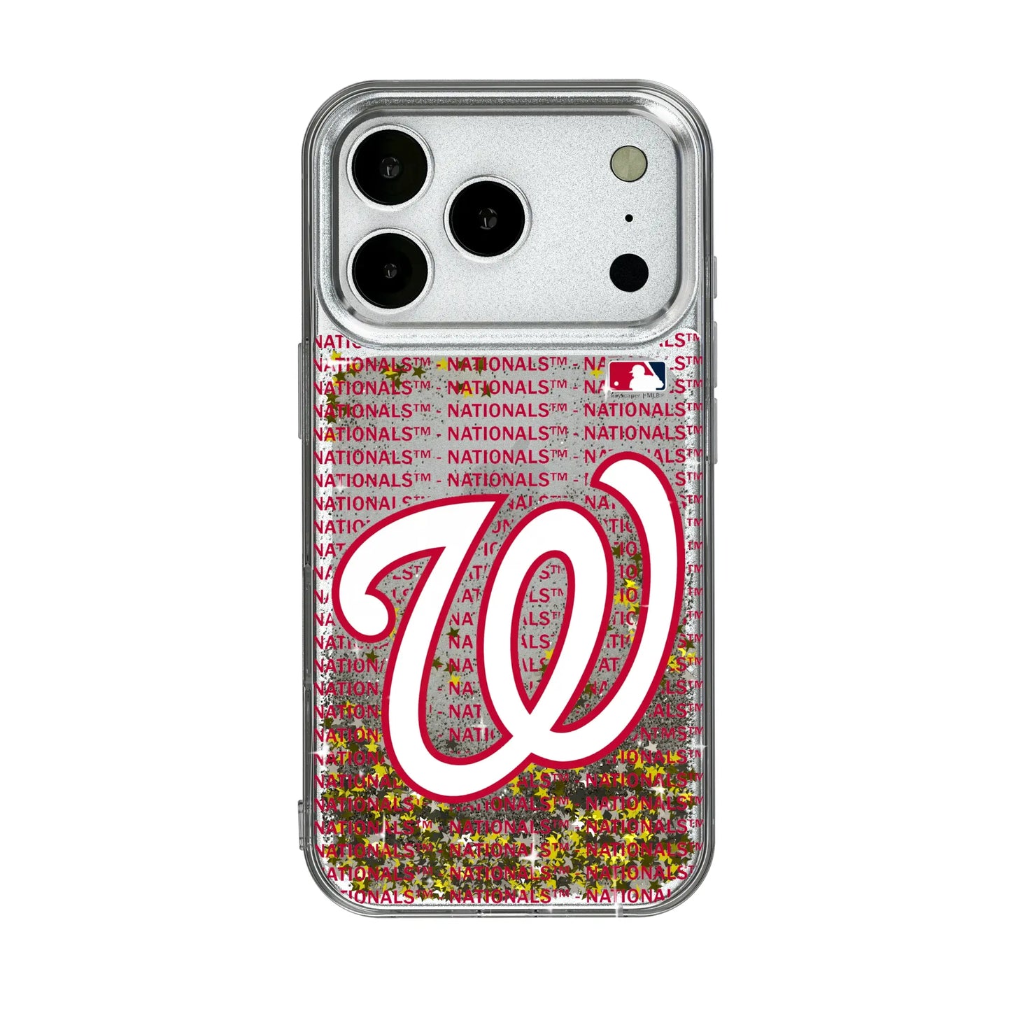 Washington Nationals Text Backdrop Glitter Phone Case for Apple iPhone