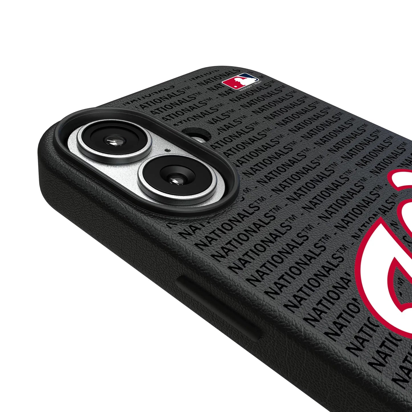Washington Nationals Text Backdrop MagSafe Compatible Phone Case for Apple iPhone