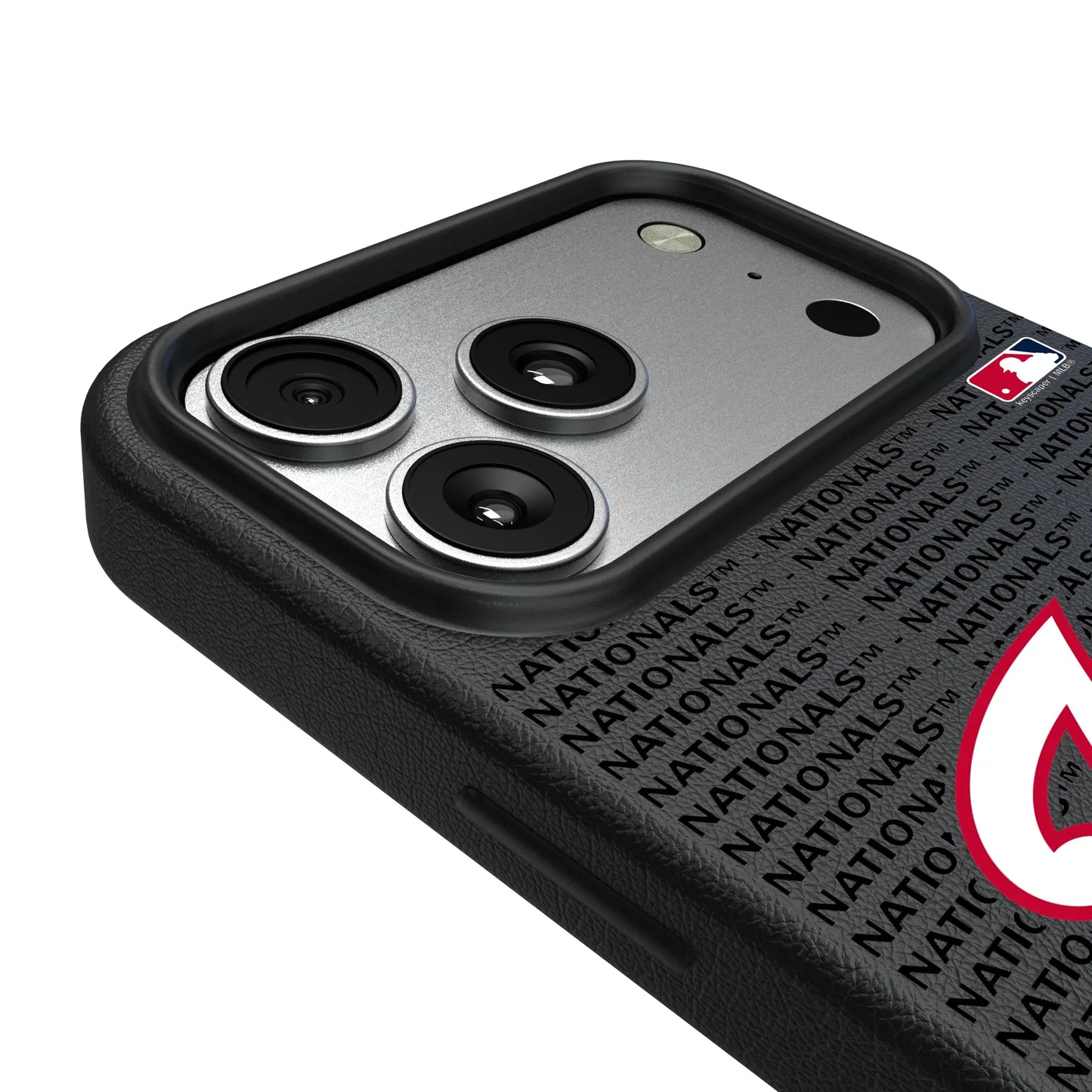 Washington Nationals Text Backdrop MagSafe Compatible Phone Case for Apple iPhone