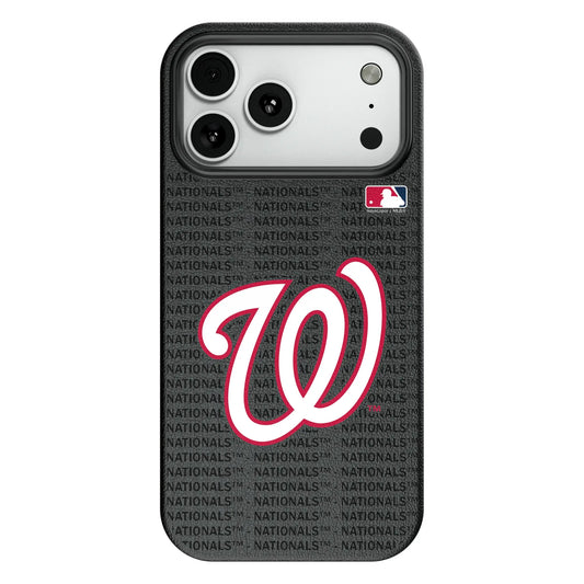 Washington Nationals Text Backdrop MagSafe Compatible Phone Case for Apple iPhone