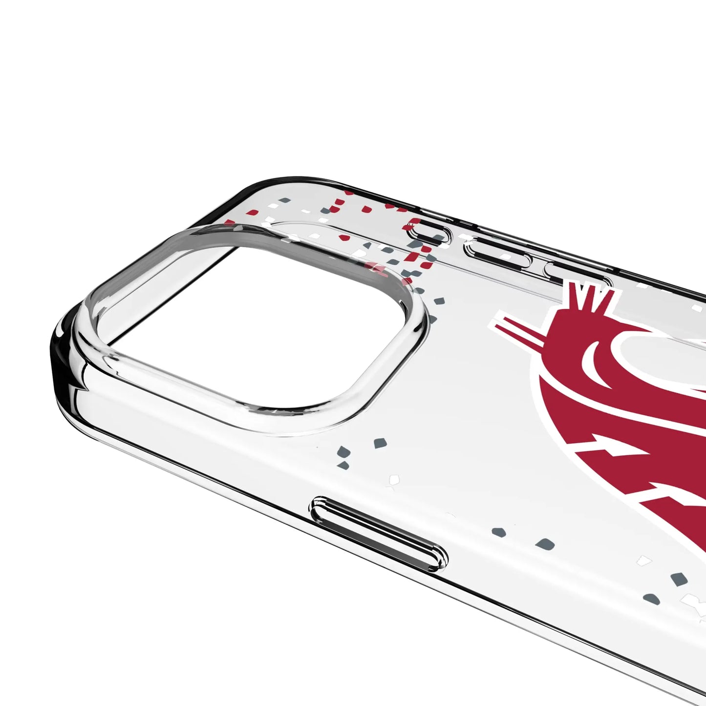 Washington State University Cougars Confetti Clear Phone Case for Apple iPhone