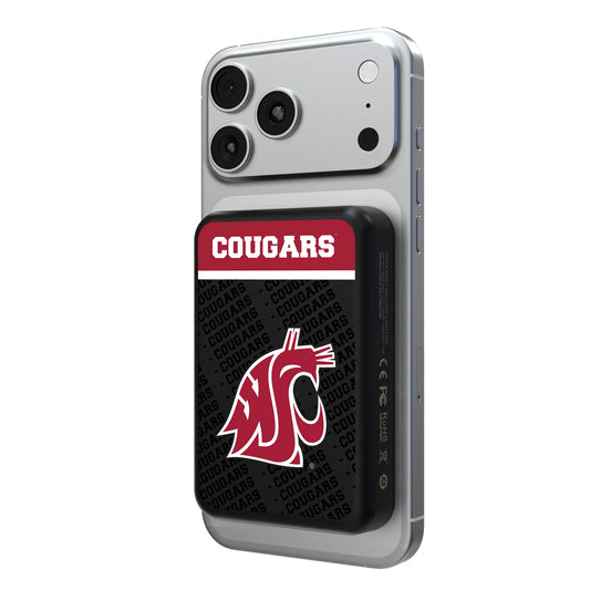 Washington State University Cougars Endzone Plus Wireless Mag Power Bank