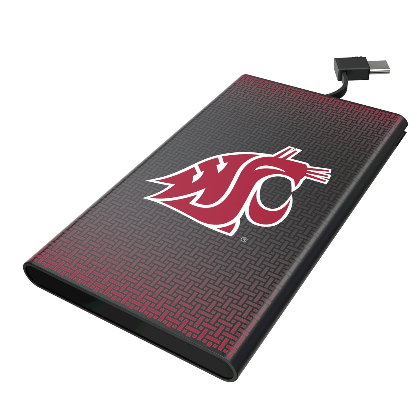 Washington State University Cougars Linen 5000mAh Flat Powerbank