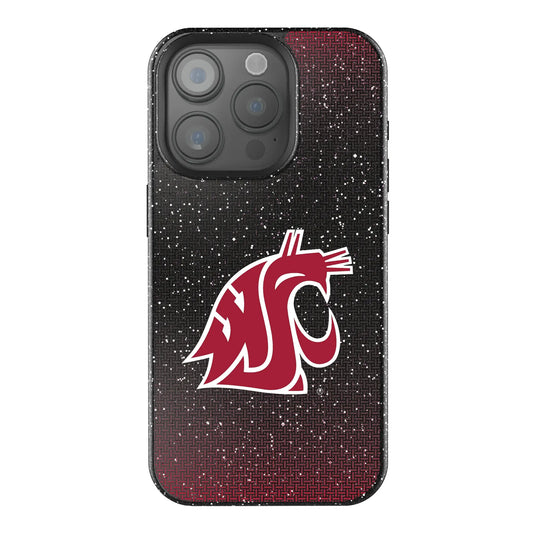 Washington State University Cougars Linen Black Bling Phone Case for Apple iPhone