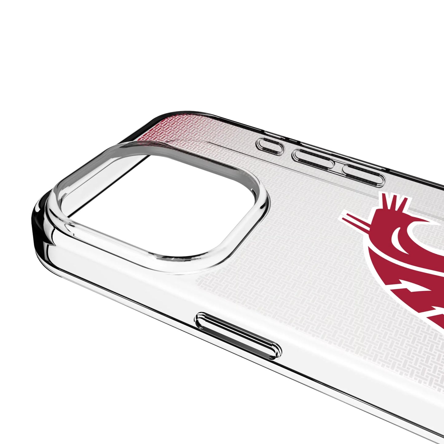 Washington State University Cougars Linen Clear Phone Case for Apple iPhone