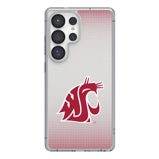 Washington State University Cougars Linen Clear Phone Case for Samsung Galaxy