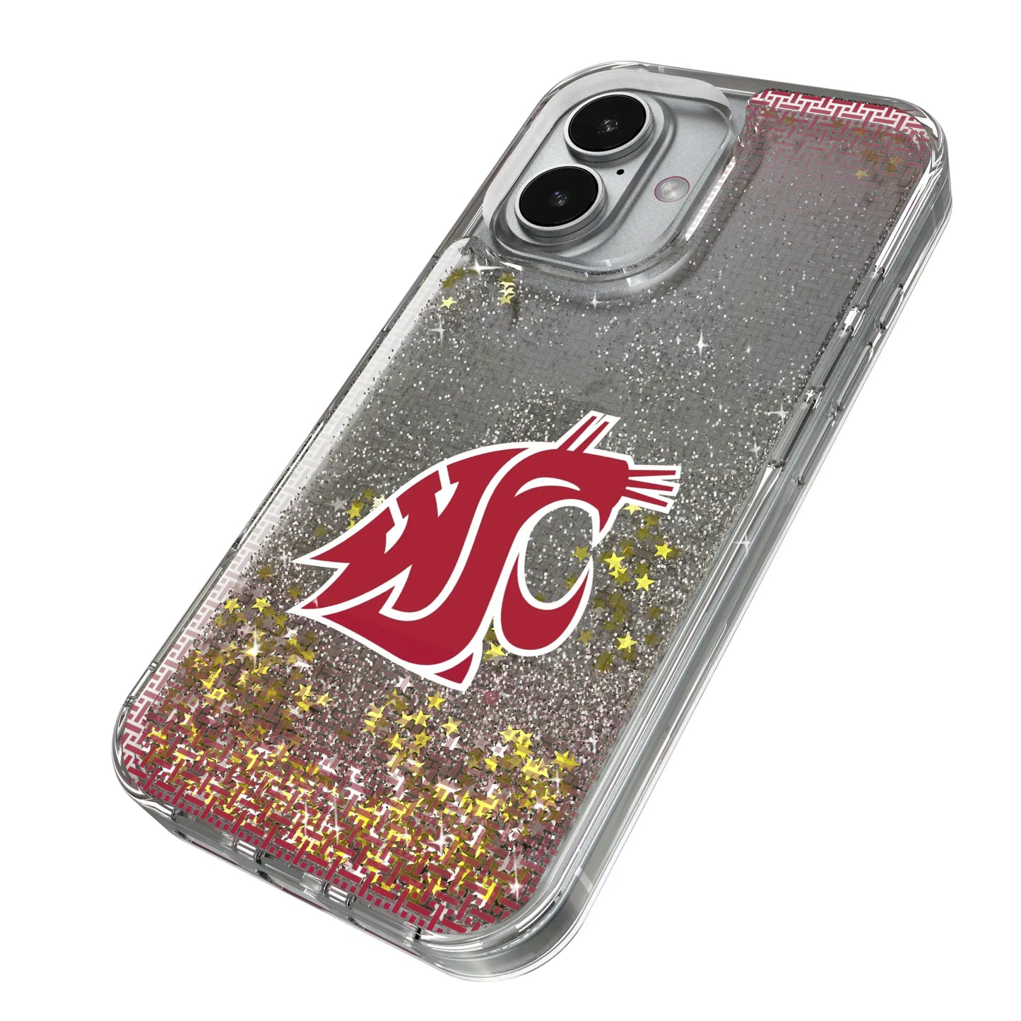 Washington State University Cougars Linen Glitter Phone Case for Apple iPhone