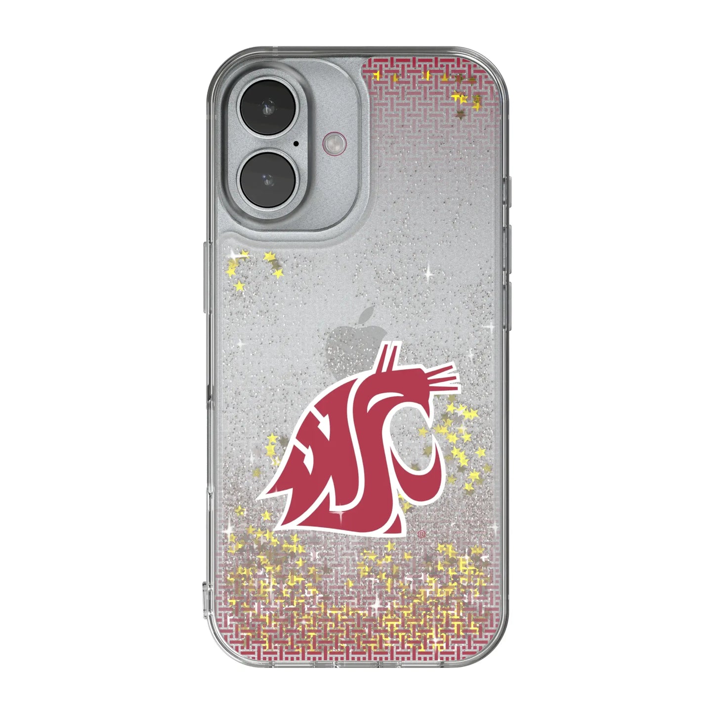 Washington State University Cougars Linen Glitter Phone Case for Apple iPhone
