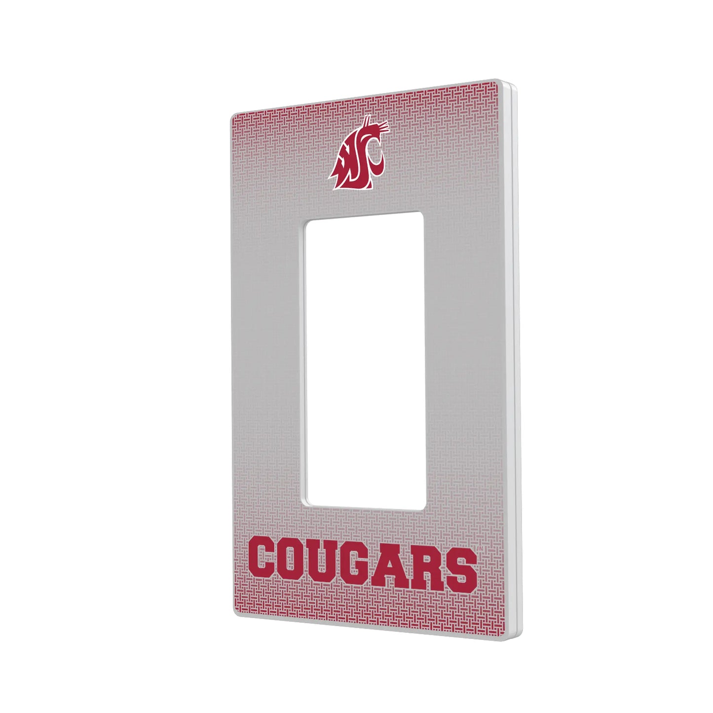 Washington State University Cougars Linen Hidden-Screw Light Switch Plate