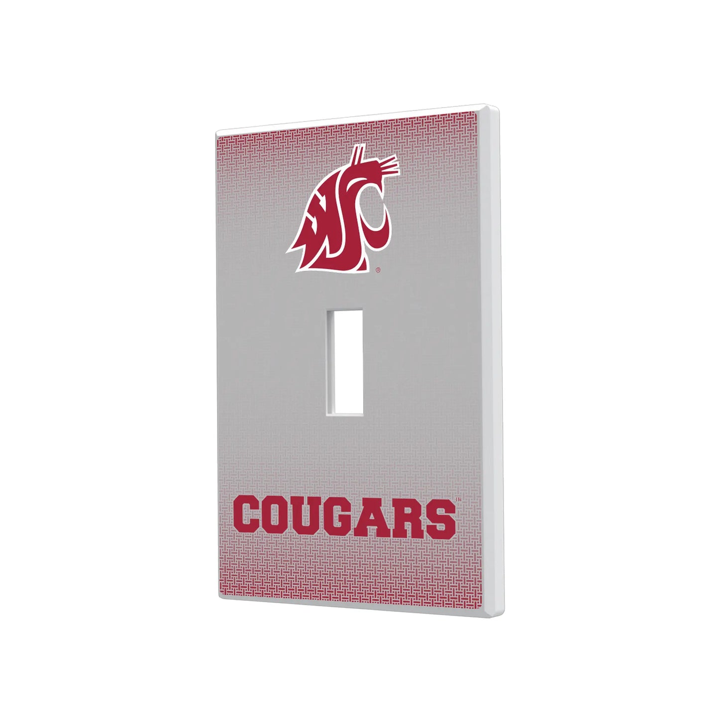 Washington State University Cougars Linen Hidden-Screw Light Switch Plate