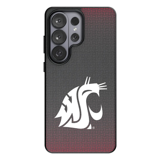 Washington State University Cougars Linen MagSafe Compatible Phone Case for Samsung Galaxy