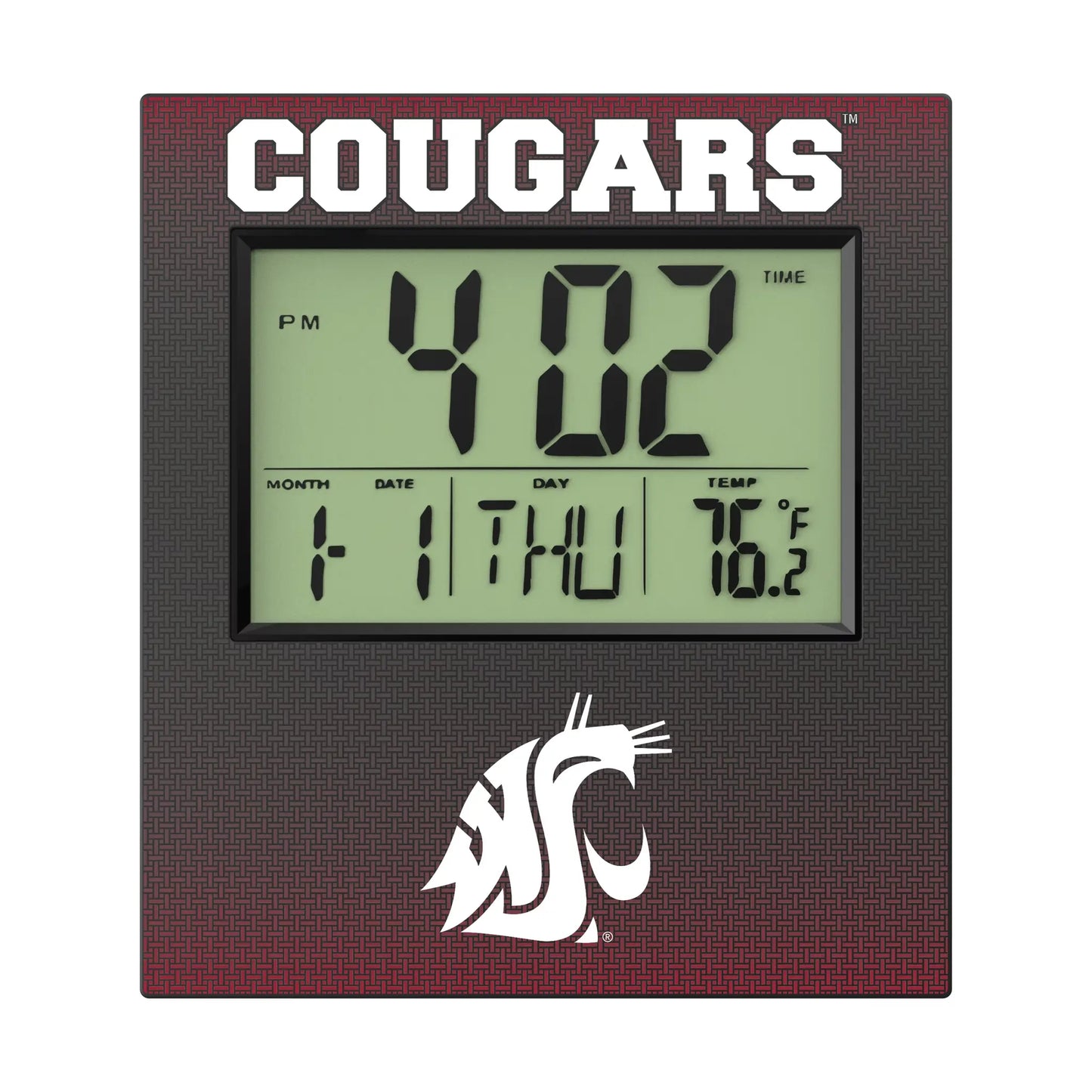 Washington State University Cougars Linen Wall Clock