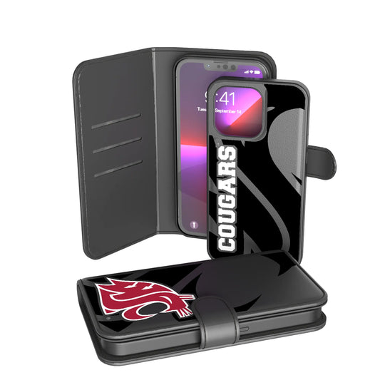Washington State University Cougars Monocolor Tilt Wallet Phone Case for Apple iPhone