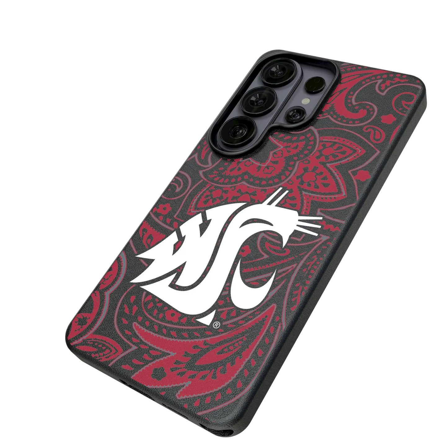 Washington State University Cougars Paisley MagSafe Compatible Phone Case for Samsung Galaxy
