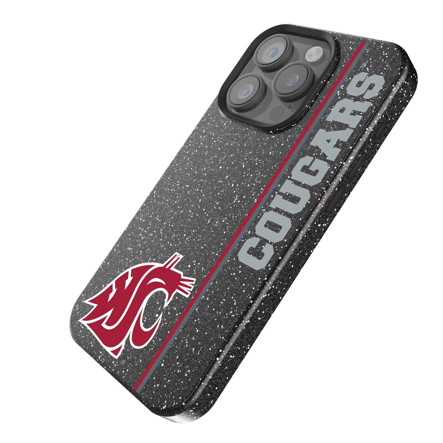 Washington State University Cougars Sidebar Black Bling Phone Case for Apple iPhone