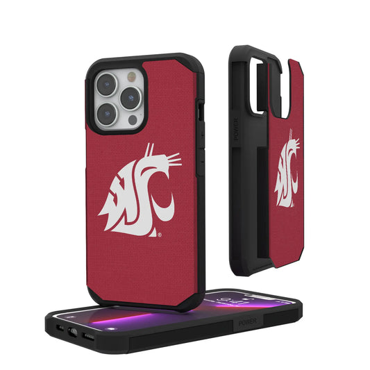Washington State University Cougars Solid Rugged Phone Case for Apple iPhone