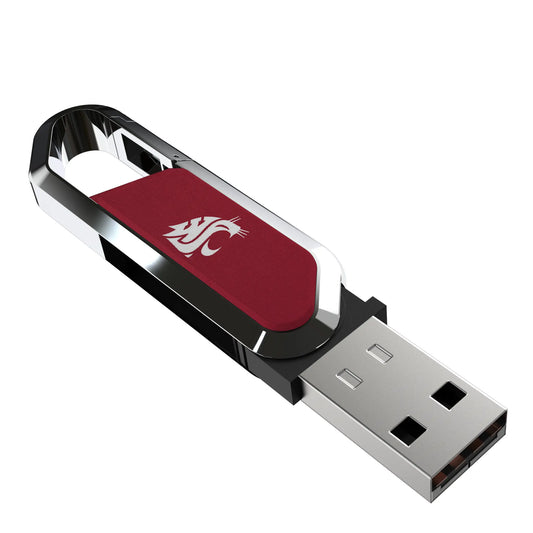Washington State University Cougars Solid USB 64GB Clip Style Flash Drive