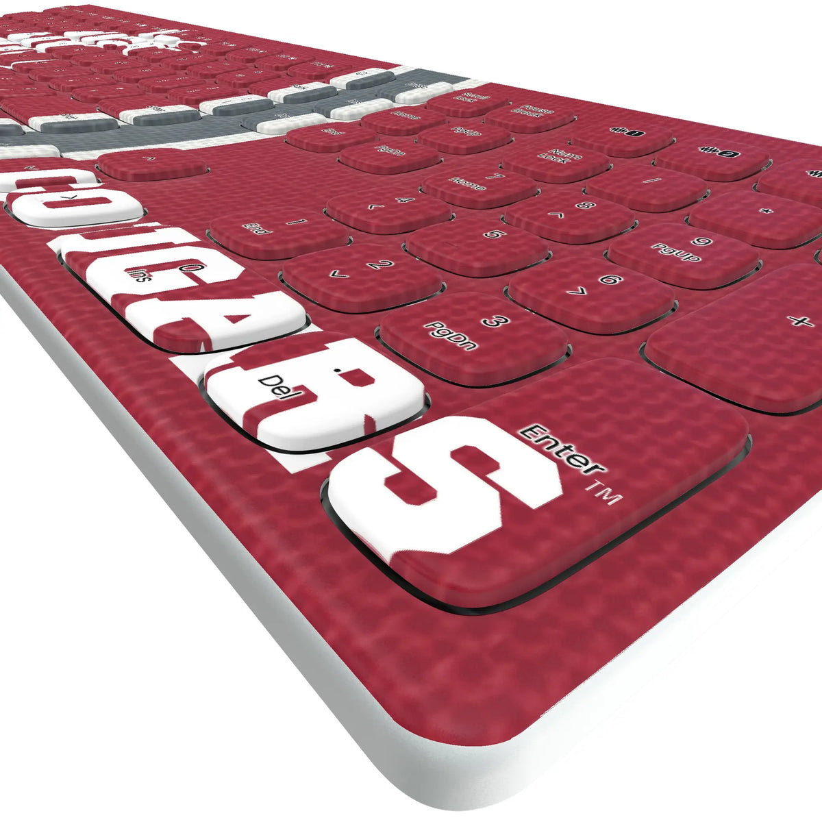 Washington State University Cougars Stripe Curved Wireless Keyboard
