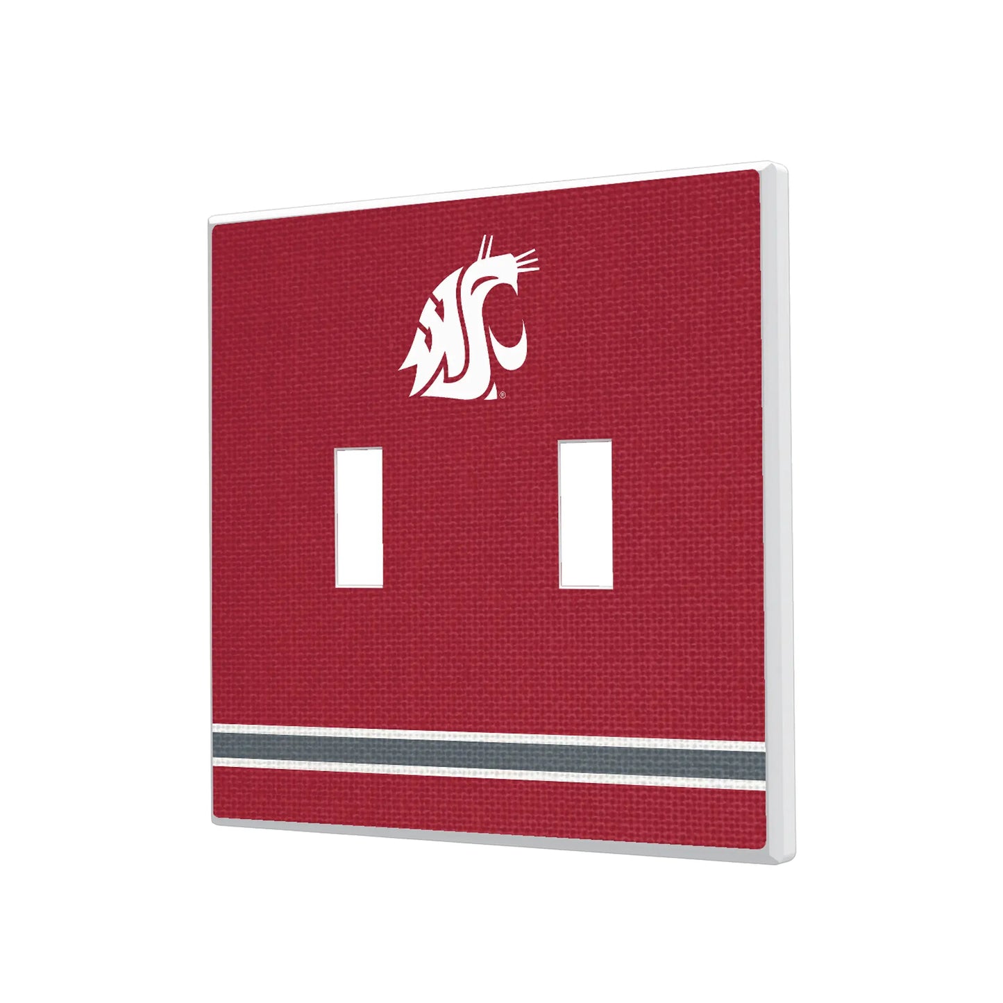 Washington State University Cougars Stripe Hidden-Screw Light Switch Plate