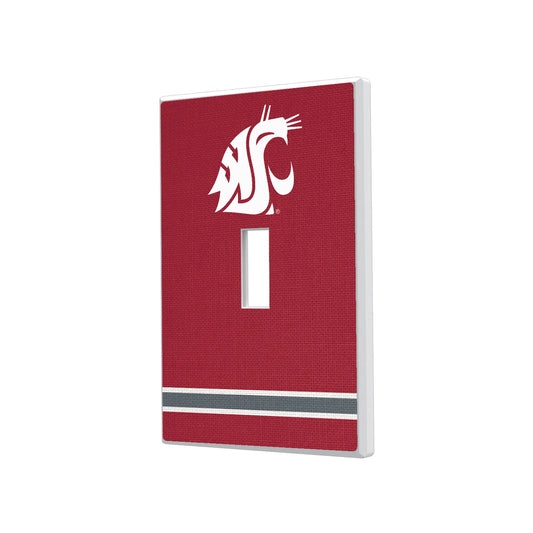 Washington State University Cougars Stripe Hidden-Screw Light Switch Plate
