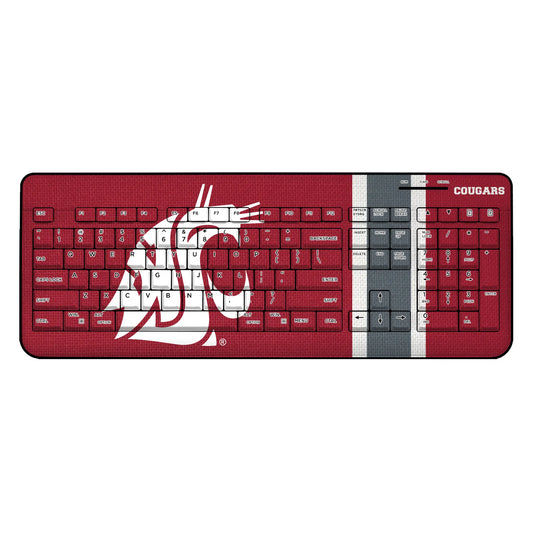 Washington State University Cougars Stripe Wireless USB Keyboard