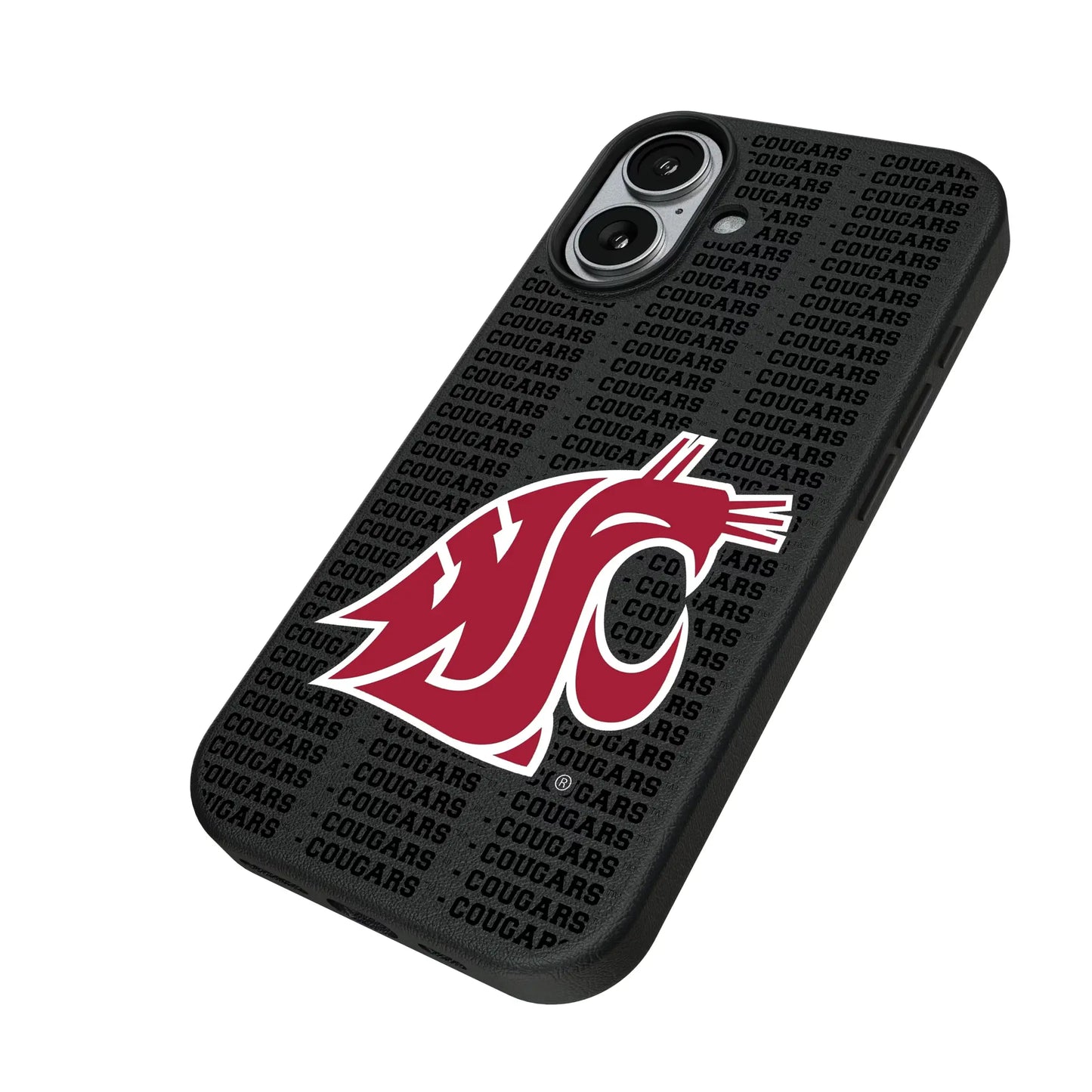 Washington State University Cougars Text Backdrop MagSafe Compatible Phone Case for Apple iPhone