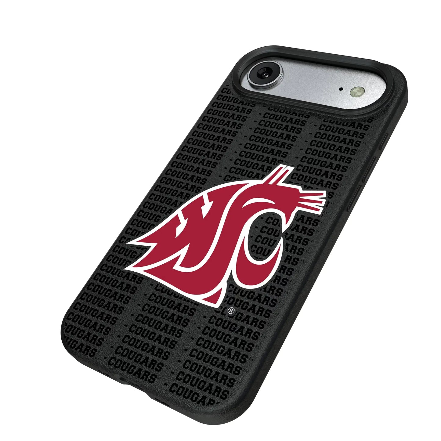 Washington State University Cougars Text Backdrop MagSafe Compatible Phone Case for Apple iPhone