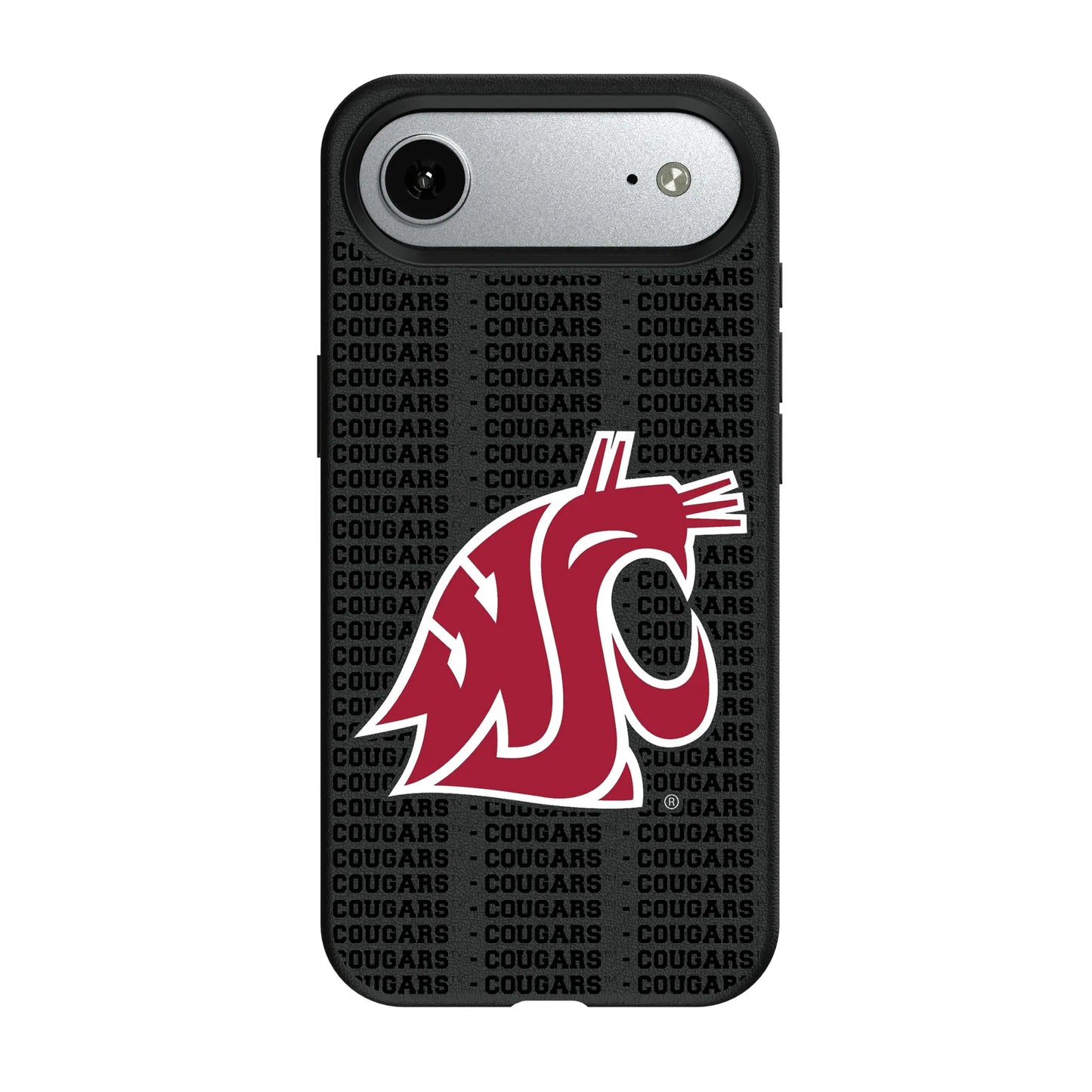Washington State University Cougars Text Backdrop MagSafe Compatible Phone Case for Apple iPhone