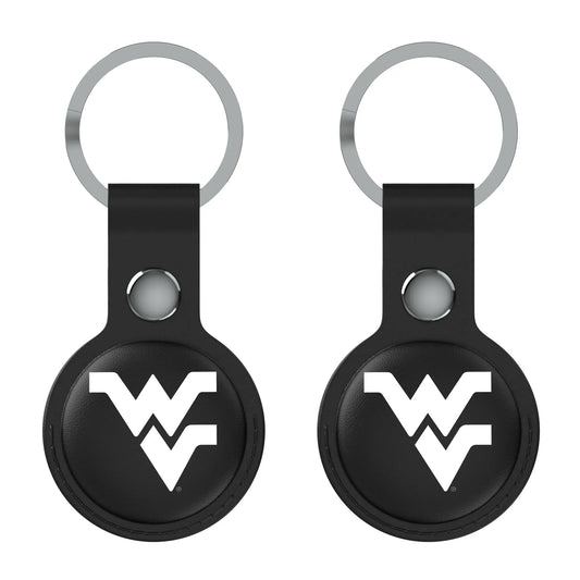 West Virginia University Mountaineers Insignia Black Airtag Holder 2-Pack