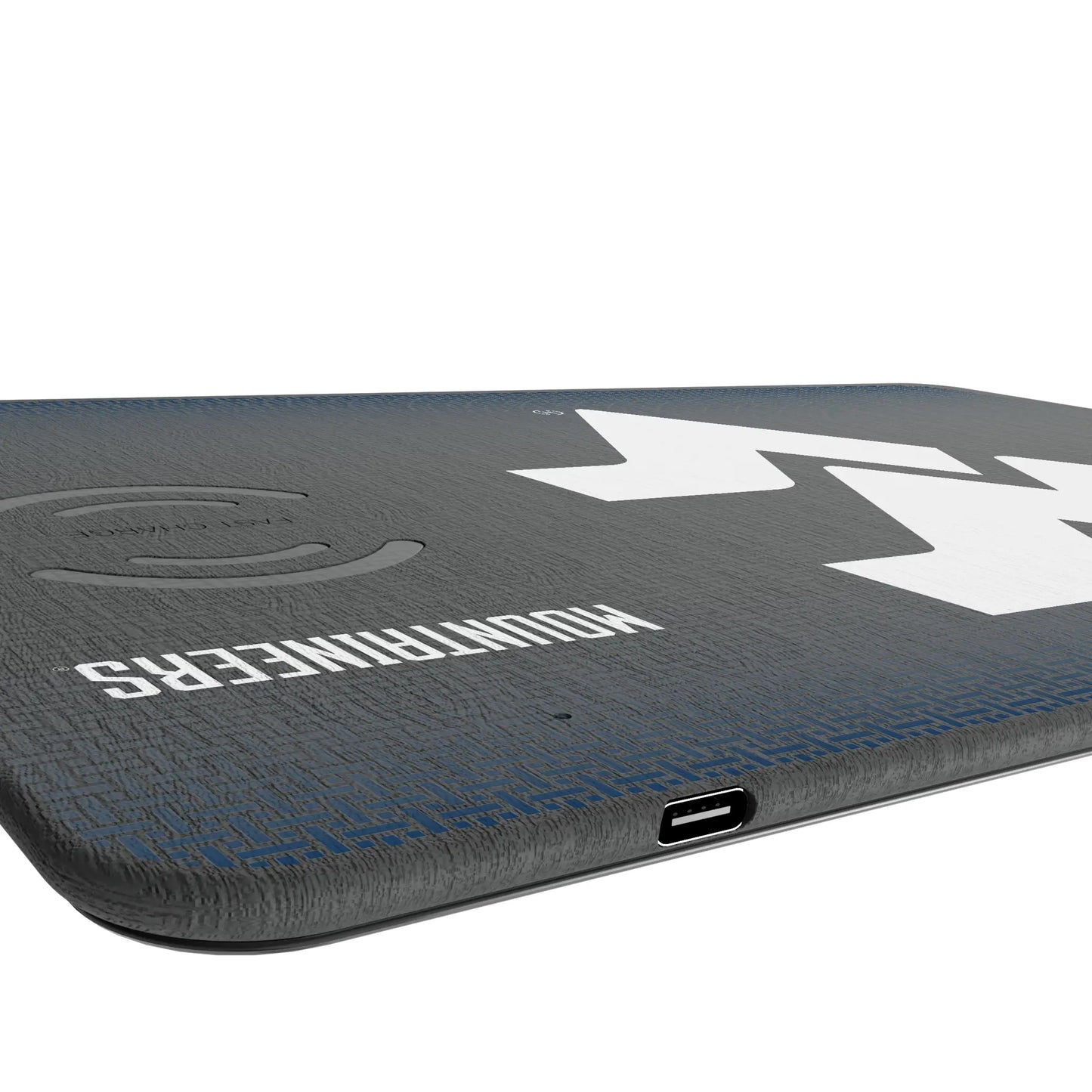 West Virginia University Mountaineers Linen 15-Watt Wireless Charger and Mouse Pad