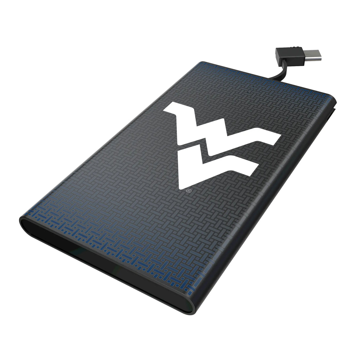 West Virginia University Mountaineers Linen 5000mAh Flat Powerbank