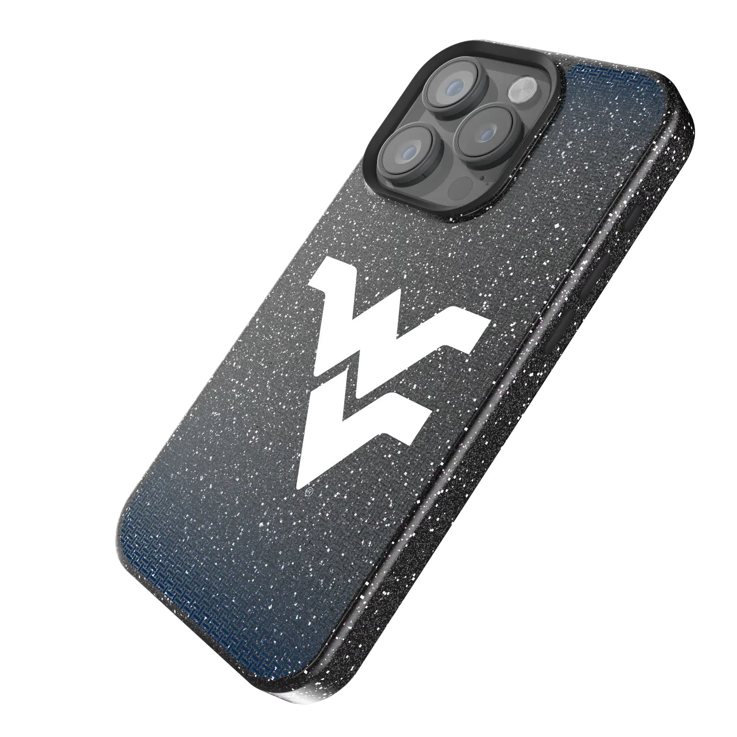 West Virginia University Mountaineers Linen Black Bling Phone Case for Apple iPhone