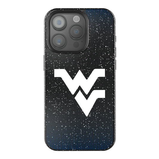 West Virginia University Mountaineers Linen Black Bling Phone Case for Apple iPhone