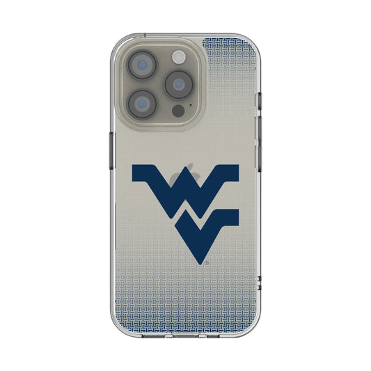 West Virginia University Mountaineers Linen Clear Phone Case for Apple iPhone