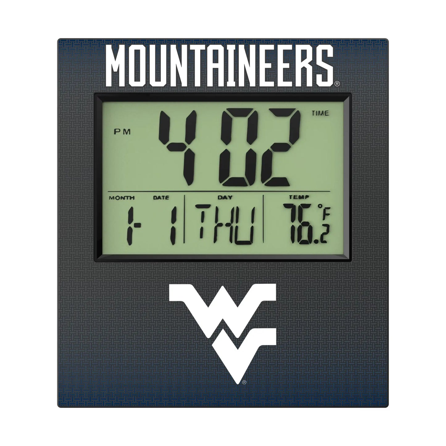 West Virginia University Mountaineers Linen Wall Clock