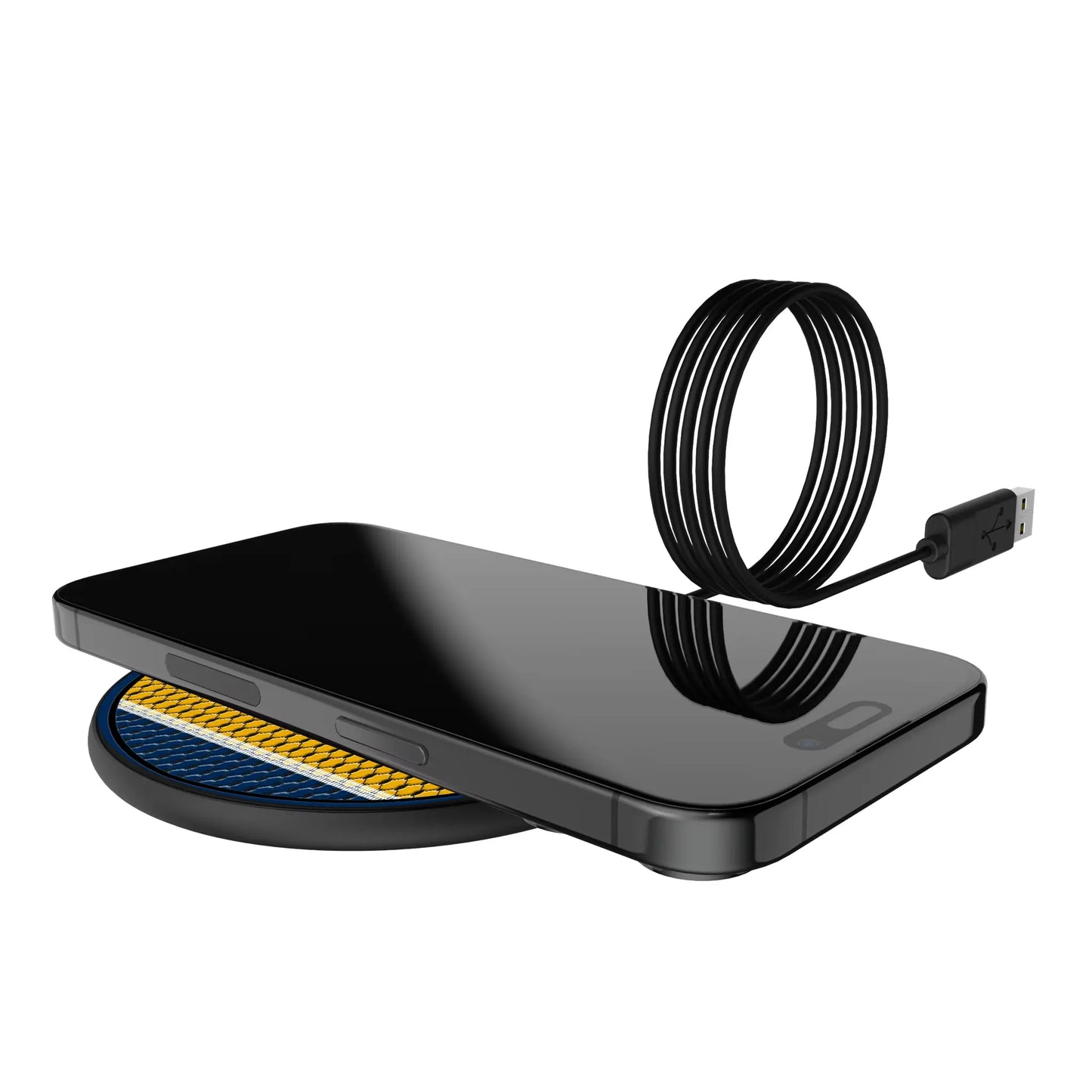 West Virginia University Mountaineers Mesh 15-Watt Wireless Charger