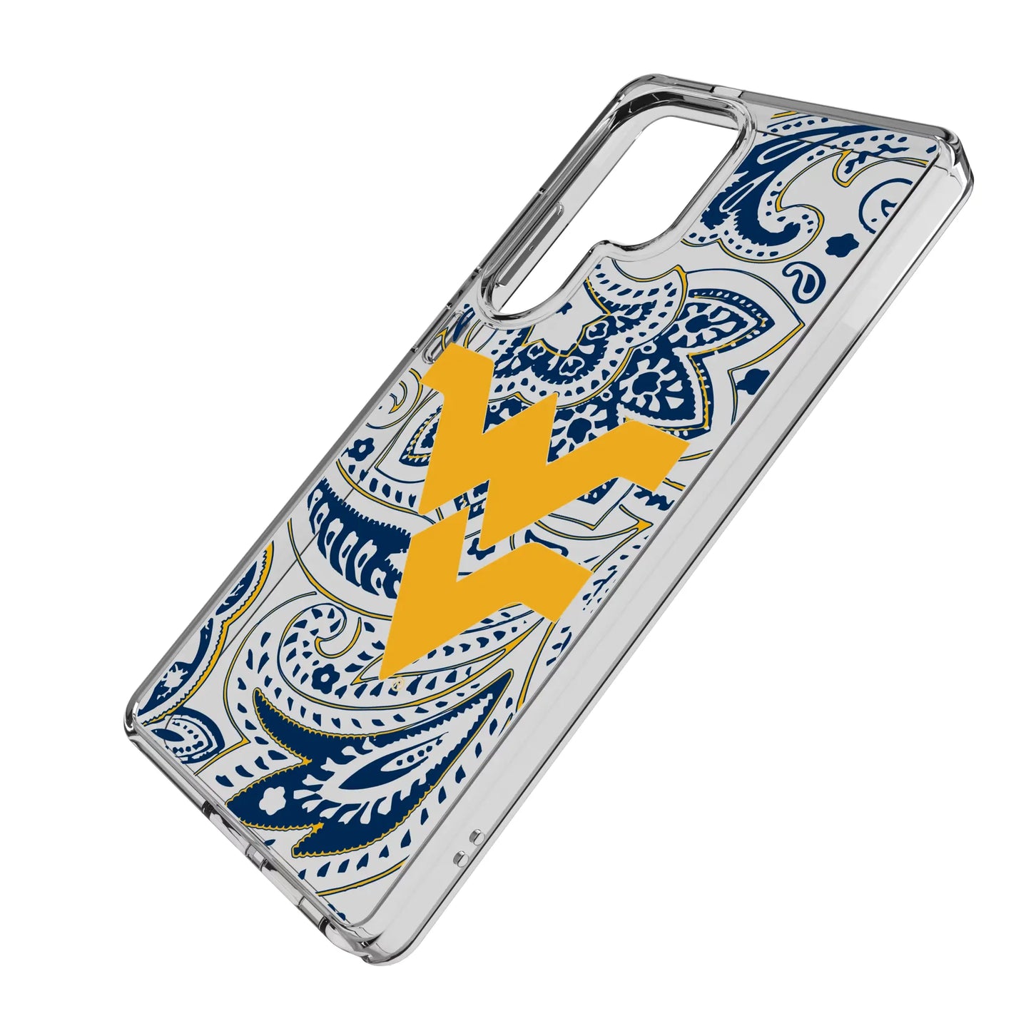 West Virginia University Mountaineers Paisley Clear Phone Case for Samsung Galaxy