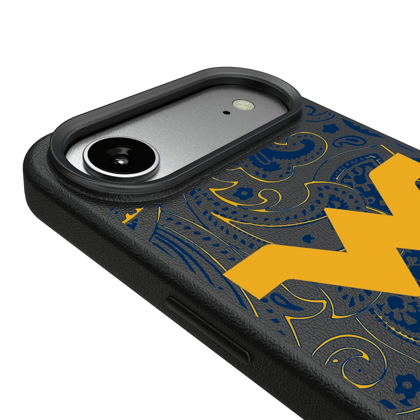 West Virginia University Mountaineers Paisley MagSafe Compatible Phone Case for Apple iPhone