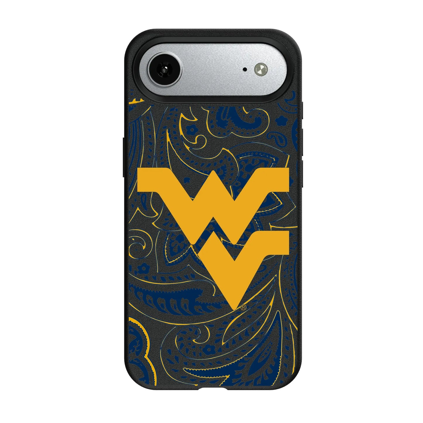 West Virginia University Mountaineers Paisley MagSafe Compatible Phone Case for Apple iPhone