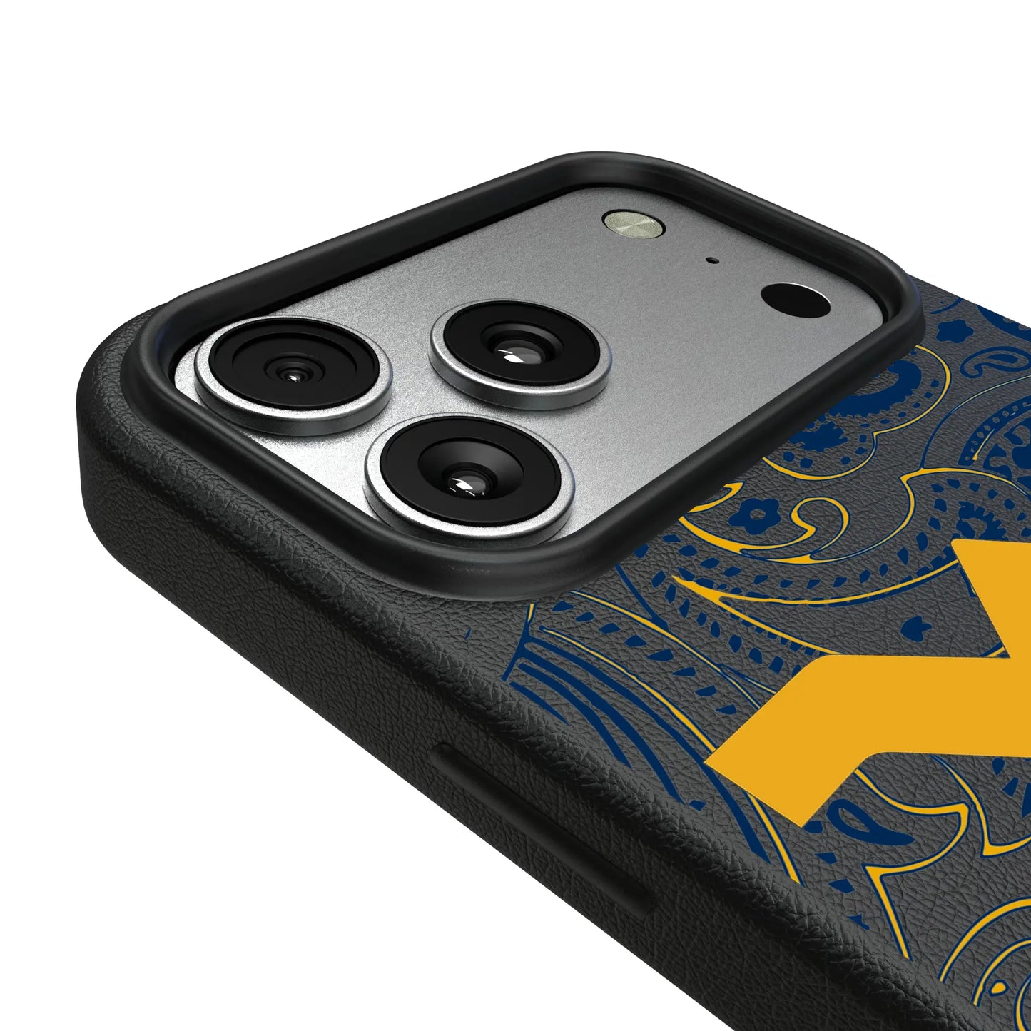 West Virginia University Mountaineers Paisley MagSafe Compatible Phone Case for Apple iPhone