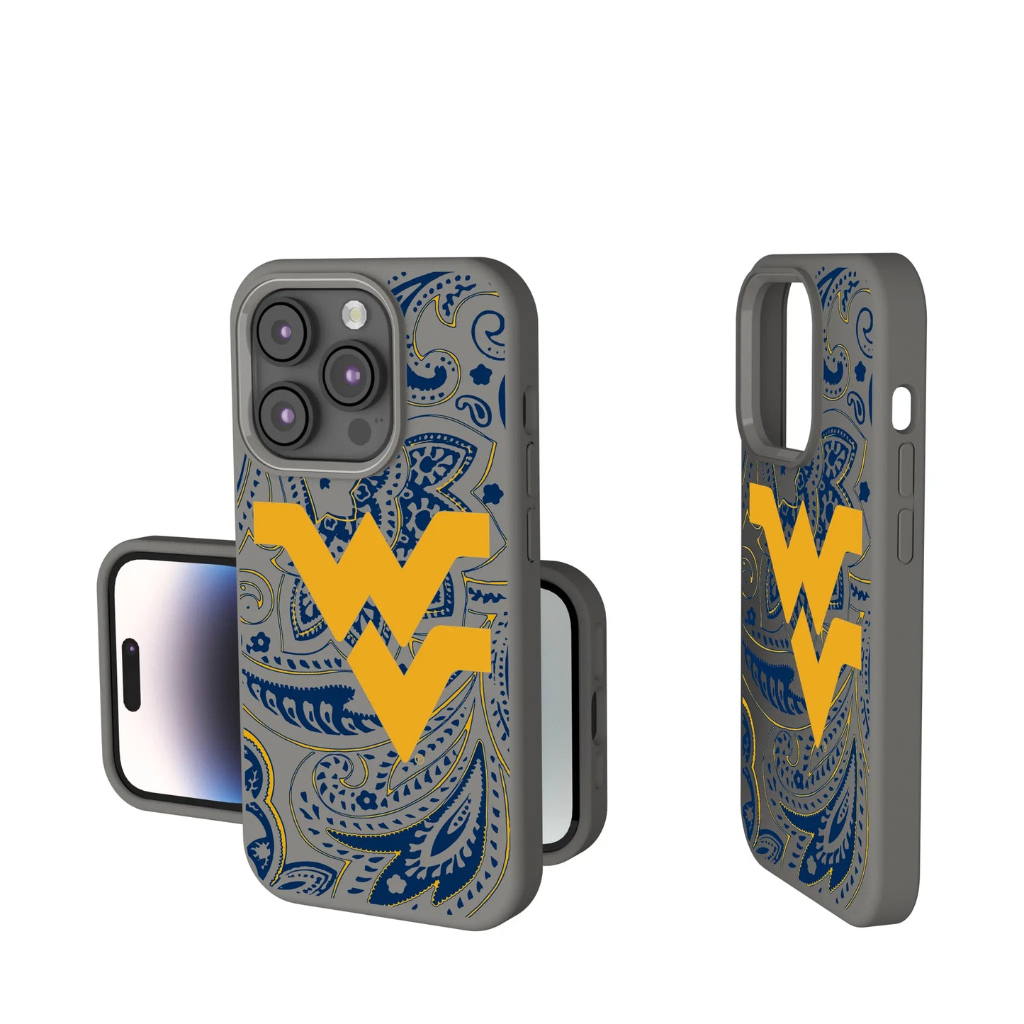 West Virginia University Mountaineers Paisley Soft Touch Phone Case for Apple iPhone