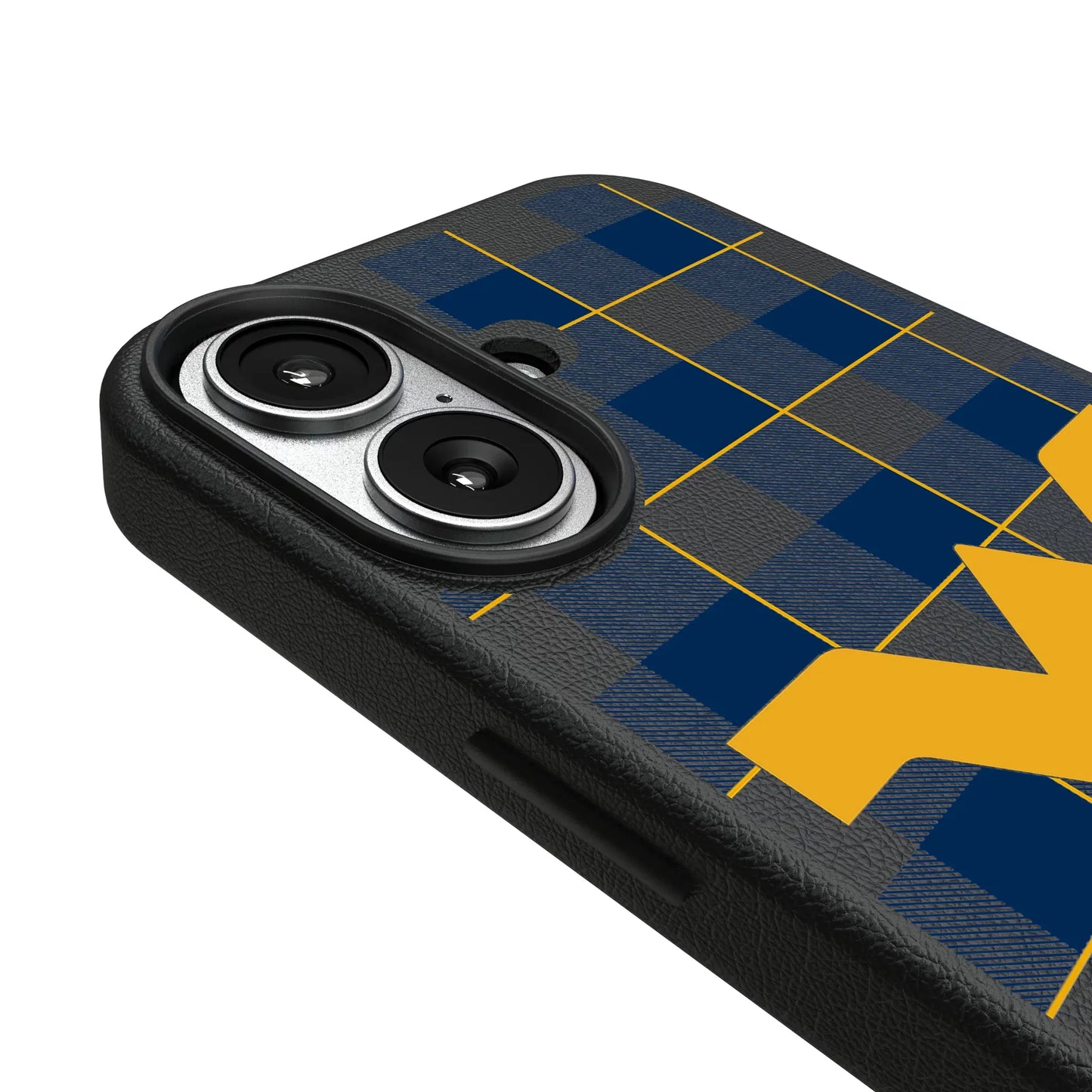 West Virginia University Mountaineers Plaid MagSafe Compatible Phone Case for Apple iPhone