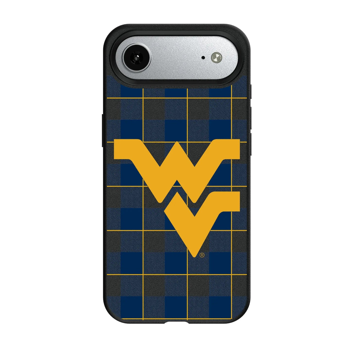 West Virginia University Mountaineers Plaid MagSafe Compatible Phone Case for Apple iPhone