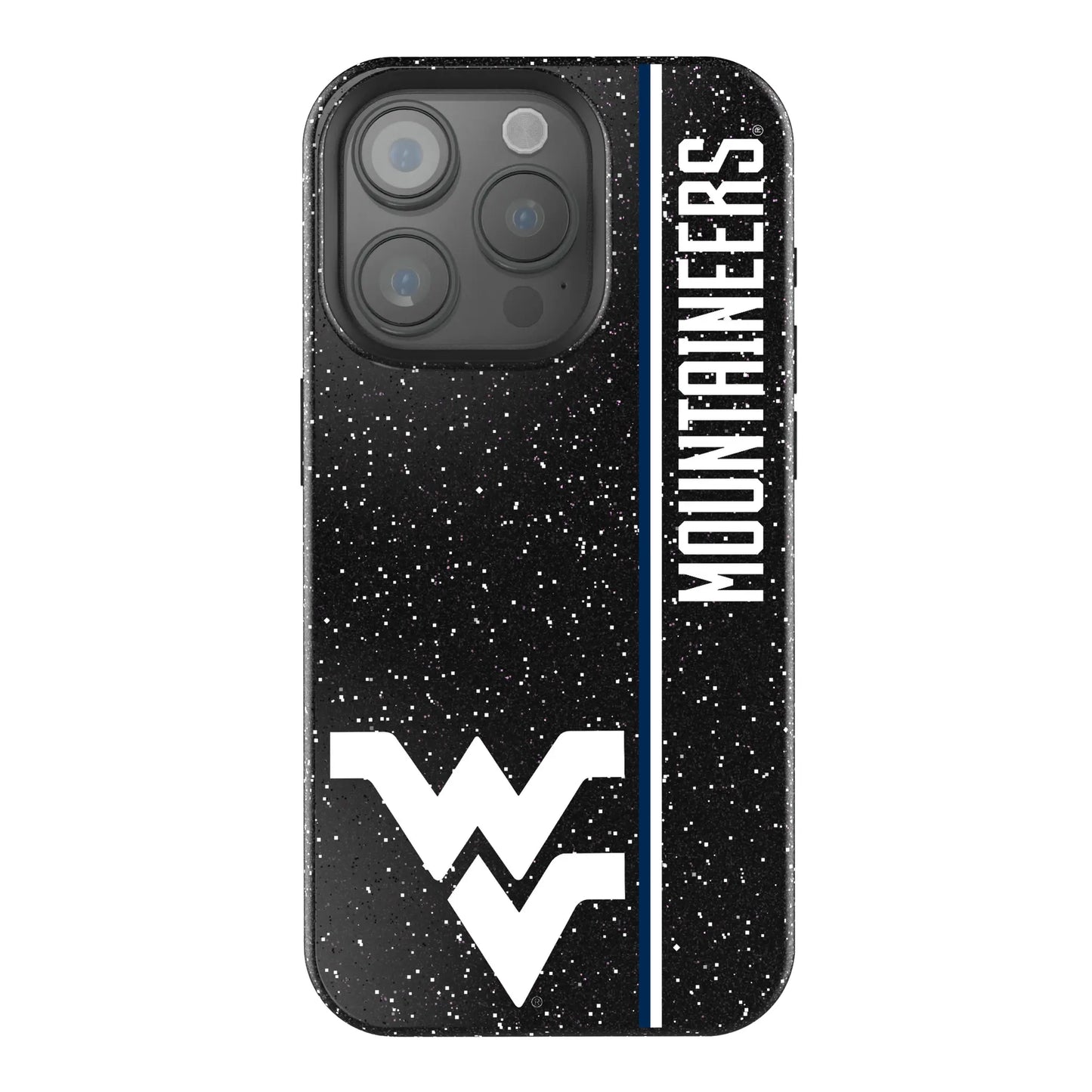 West Virginia University Mountaineers Sidebar Black Bling Phone Case for Apple iPhone