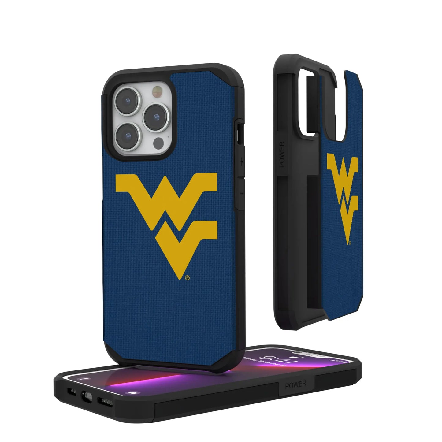 West Virginia University Mountaineers Solid Rugged Phone Case for Apple iPhone