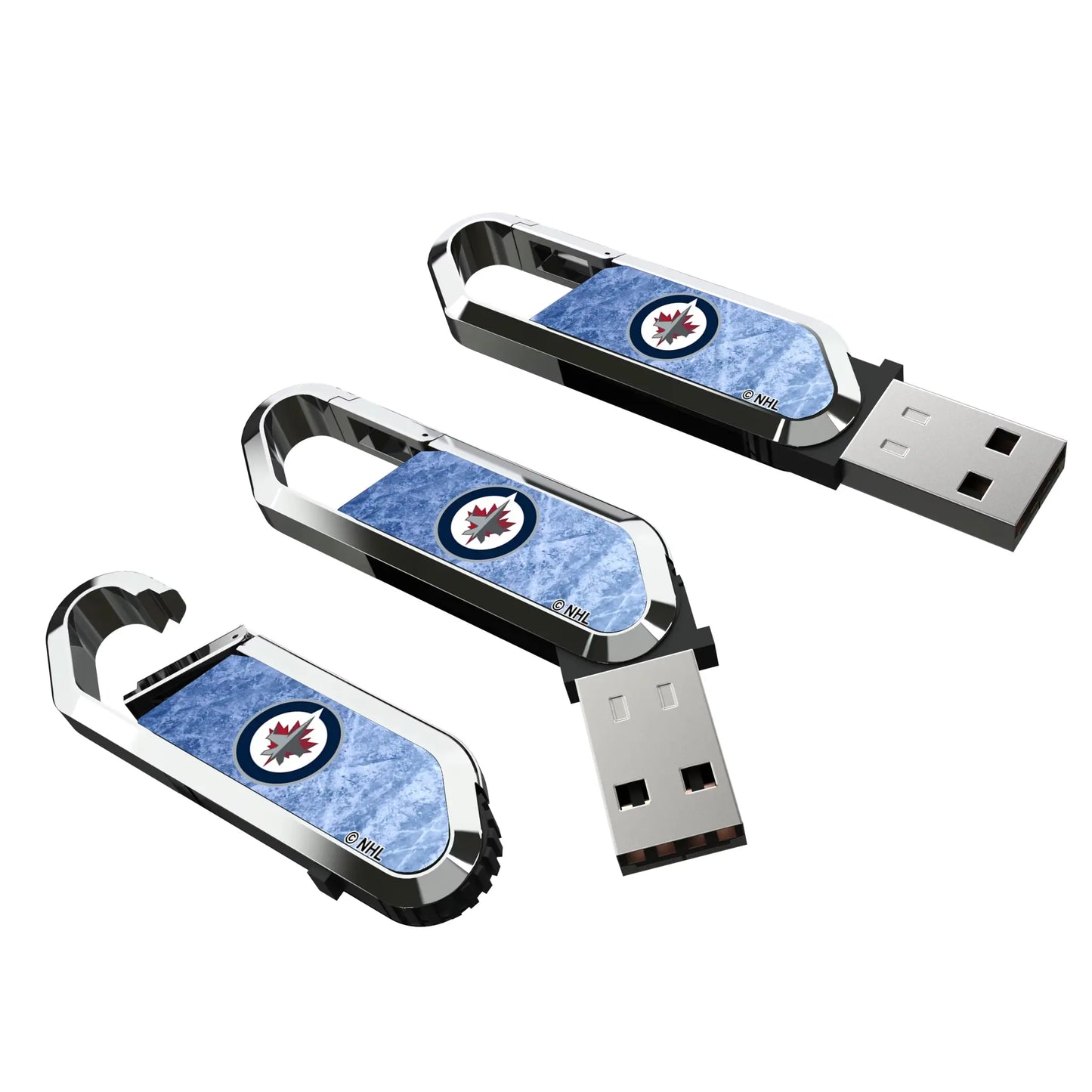 Winnipeg Jets Ice Flood USB 64GB Clip Style Flash Drive