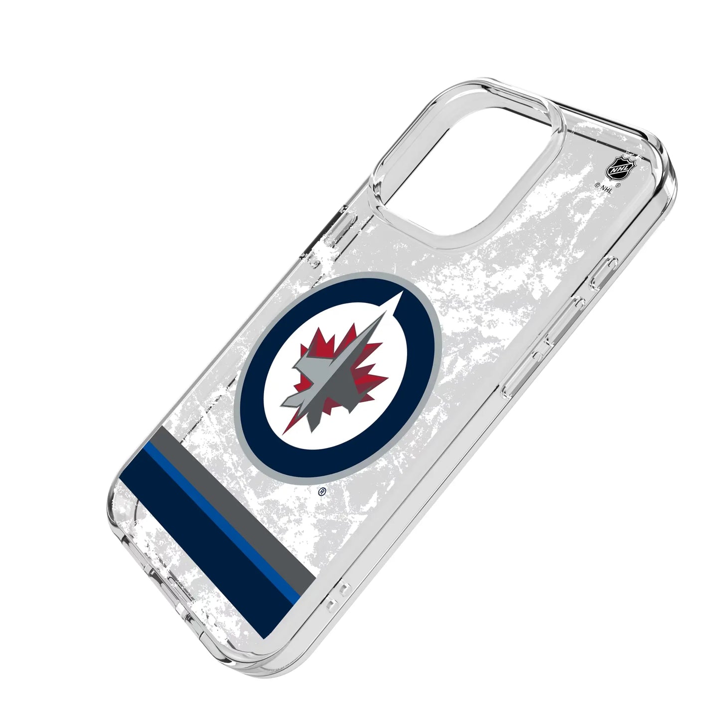 Winnipeg Jets Ice Stripe Clear Phone Case for Apple iPhone