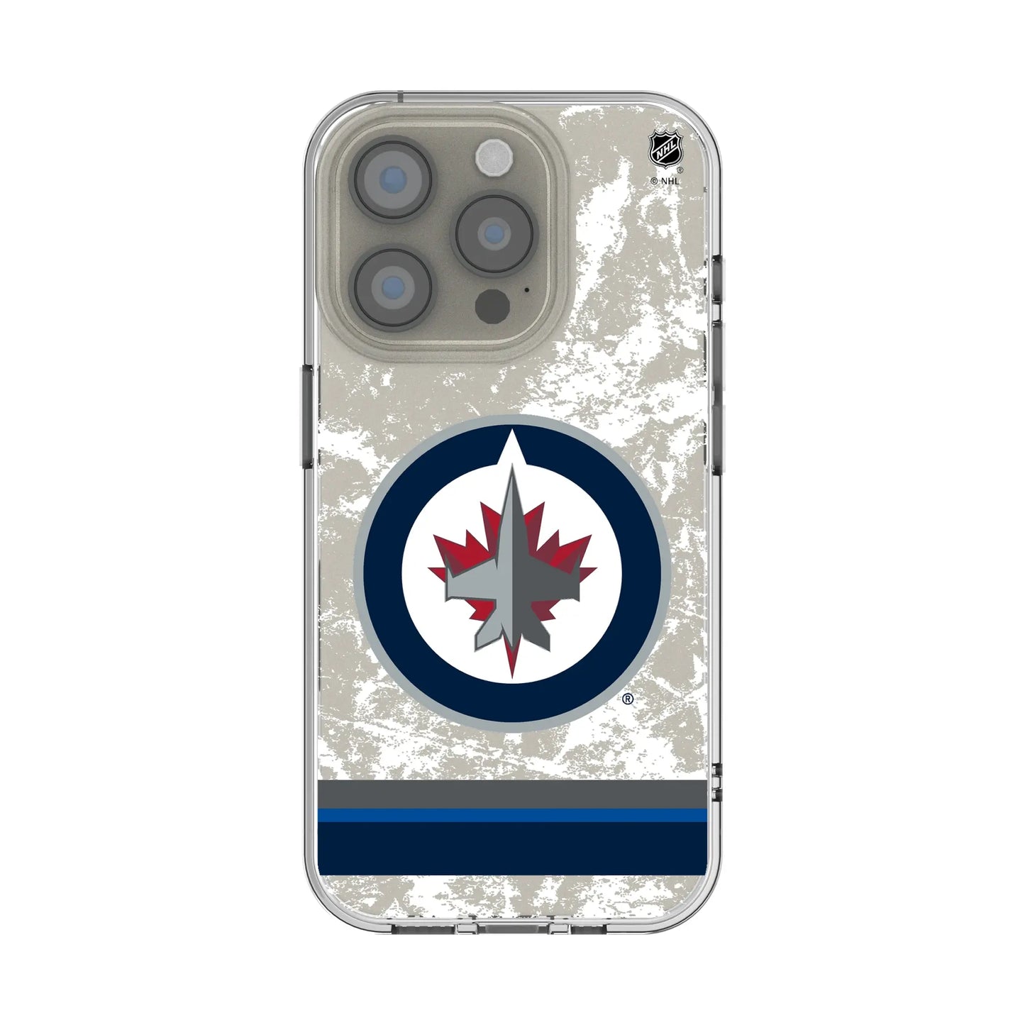 Winnipeg Jets Ice Stripe Clear Phone Case for Apple iPhone