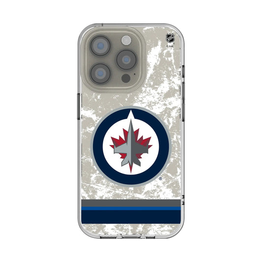 Winnipeg Jets Ice Stripe Clear Phone Case for Apple iPhone