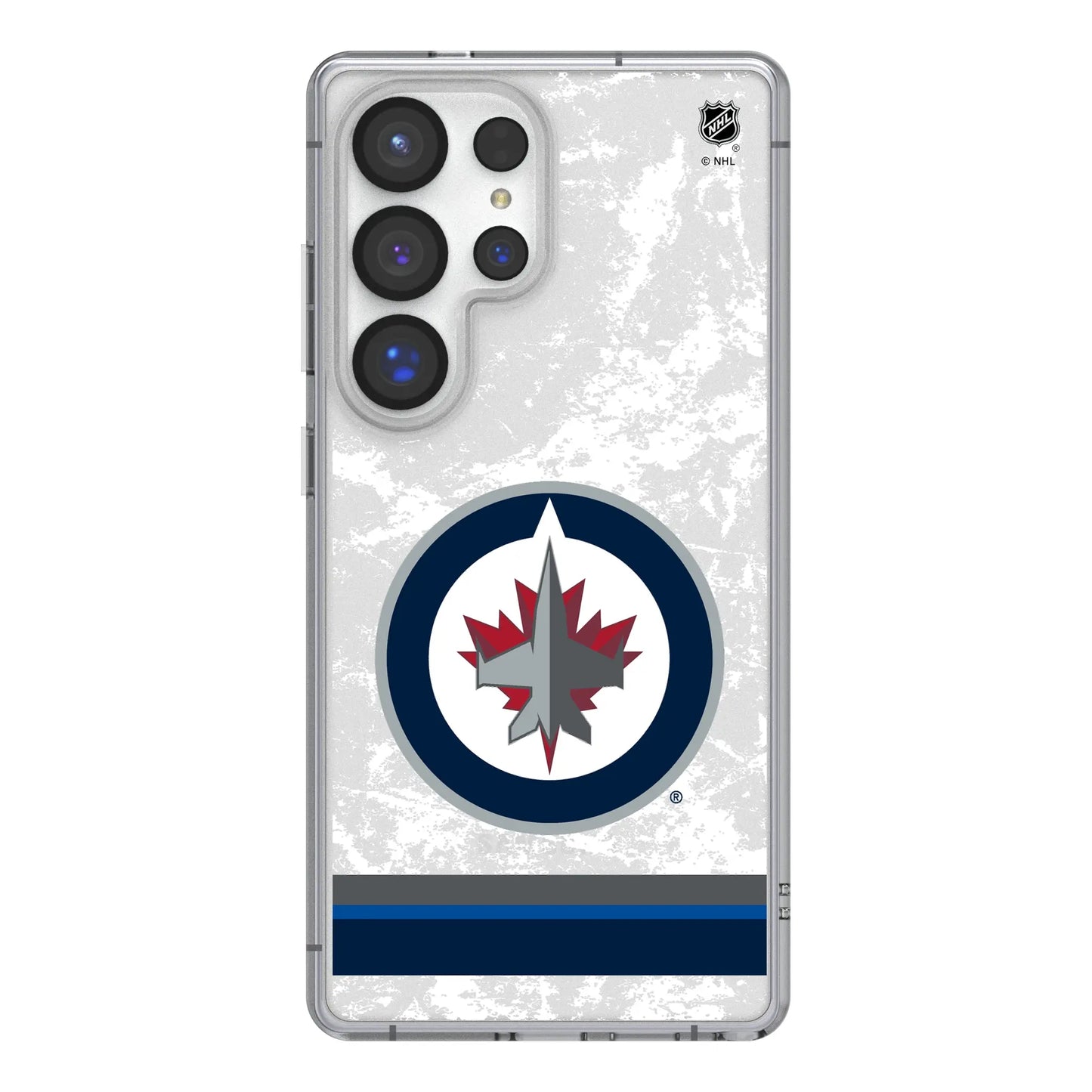 Winnipeg Jets Ice Stripe Clear Phone Case for Samsung Galaxy